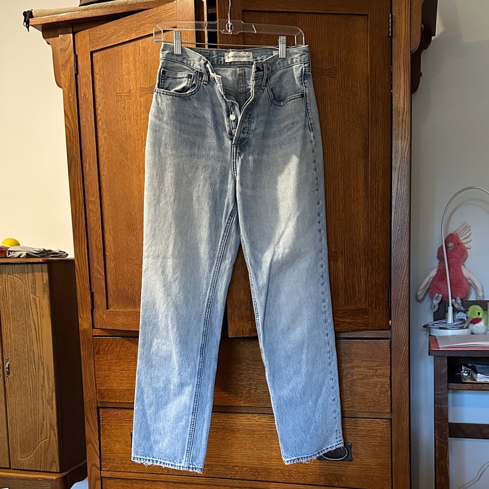Denim Forum Joni High Rise Loose Jeans - Light Blue